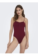 Body Dama Only Onlvicky Seaml Rib Strap Cabernet